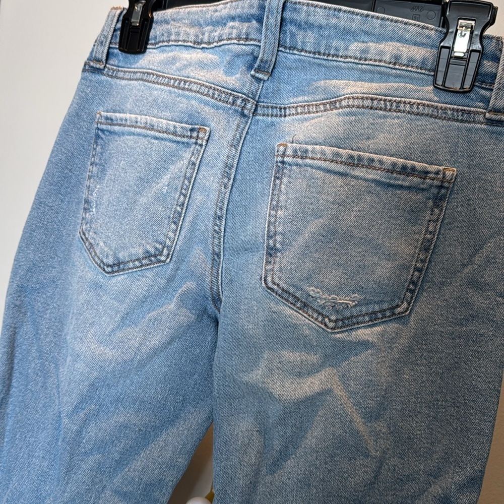 Regeneration by celebrity Pink cropped 90’s straight distressed jeans NWT 5/27 - Picture 6 of 11